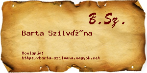 Barta Szilvána névjegykártya
